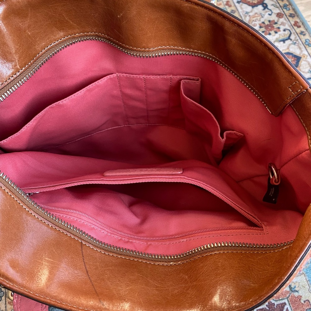 Coach Brown Tweed Tote Bag - Picture 6 of 8
